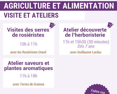 Agriculture et alimentation visites aterliers