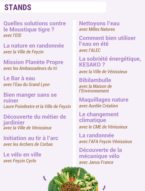 Environnement et santé stands